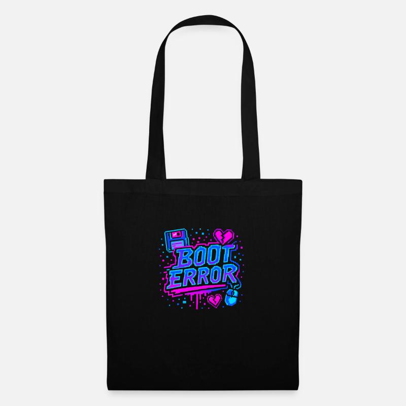 ERREUR DE DÉMARRAGE - Graffiti de pixels rétro - Sac en tissu - noir