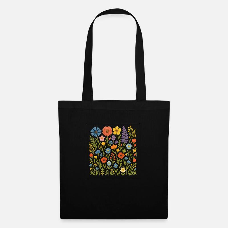 Blumen Flower - Tote Bag - black