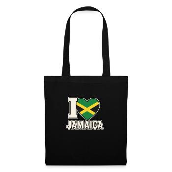 I love Jamaica - Stoffbeutel - Schwarz - Vorne