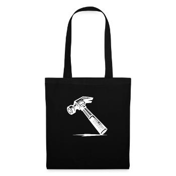 La créativité a besoin d’un marteau de menuisier - Sac en tissu - noir - Devant