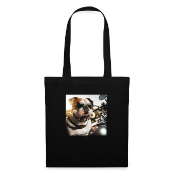 Bouledogue américain - Sac en tissu - noir - Devant