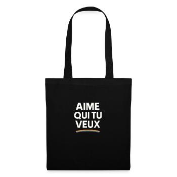 Aime Qui Tu Veux LGBT+ - Sac en tissu - noir - Devant