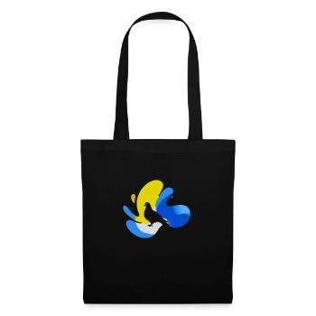 Colombe Paix Signe Pigeon Mail - Sac en tissu - noir - Devant
