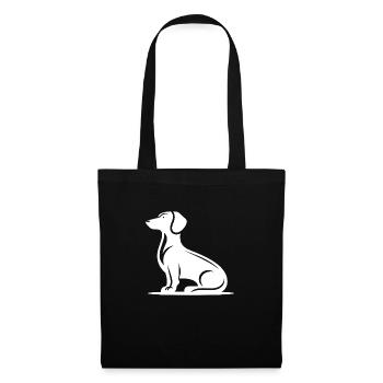 Simple Dog Motif Hunting Dog Silhouette - Tote Bag - black - Front