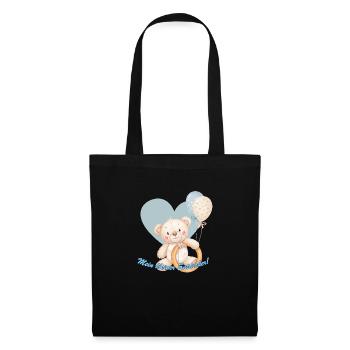 Teddy-Bär mit Luftballon – My Kleiner Entdecker ! - Sac en tissu - noir - Devant