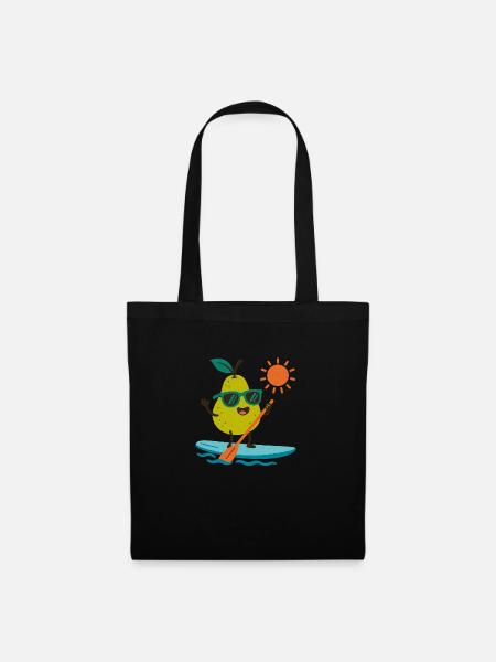 Sporty pear - Tote Bag - black