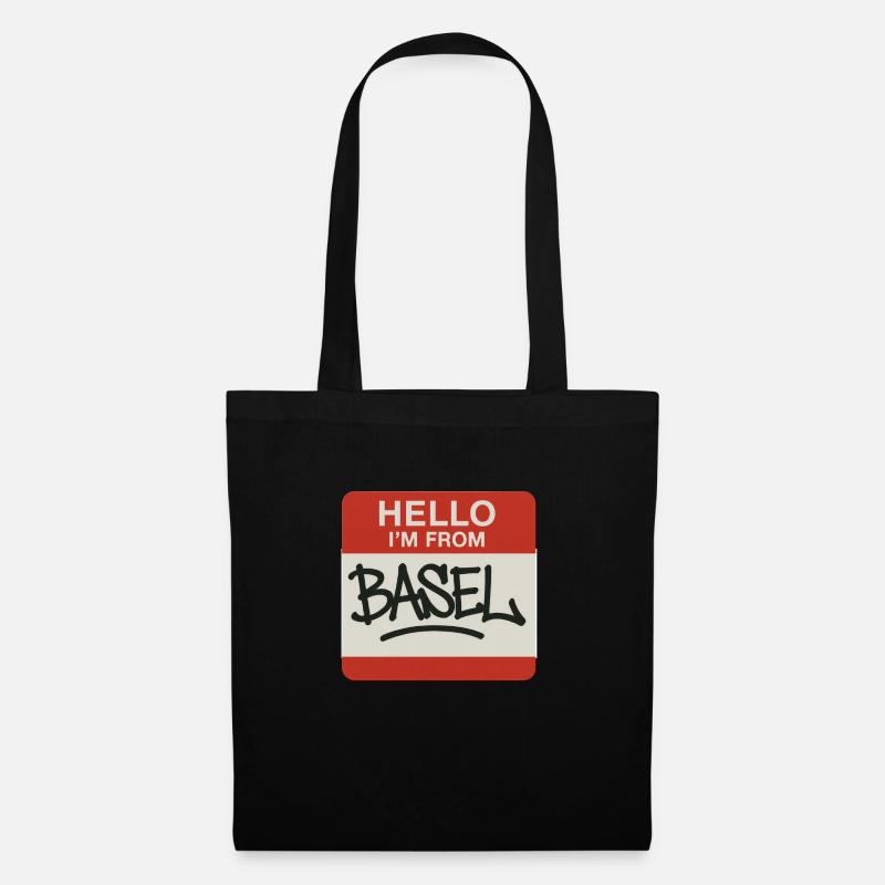 Graffitis à Bâle - Sac en tissu - noir
