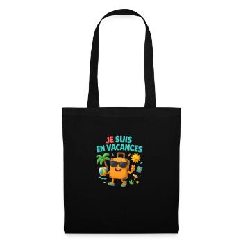 image je suis en vacance - Sac en tissu - noir - Devant