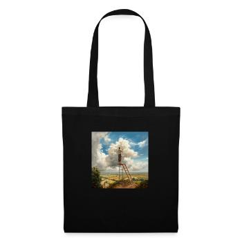 Cloud Painter Clouds Ladder Landscape Surreal - Tote Bag - black - Front