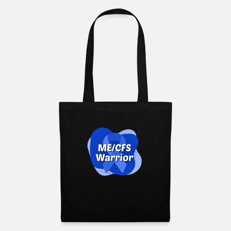 ME/CFS Warrior blaue Schleife - Stoffbeutel - Schwarz
