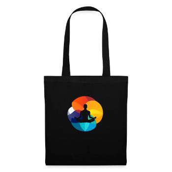 Méditation Respiration Yoga - Sac en tissu - noir - Devant