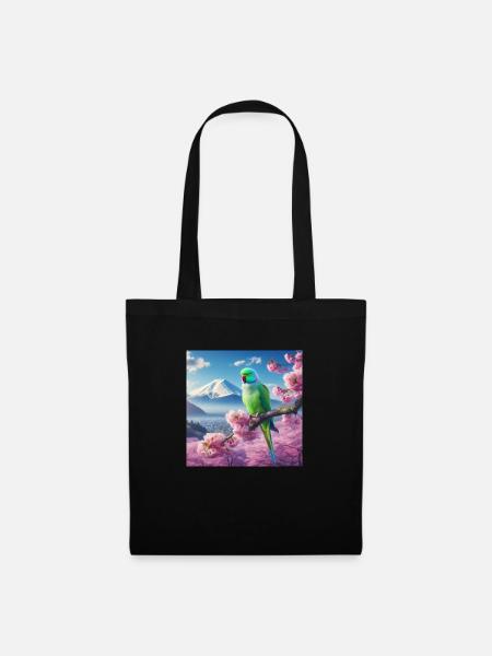 Parrot love - Tote Bag - black