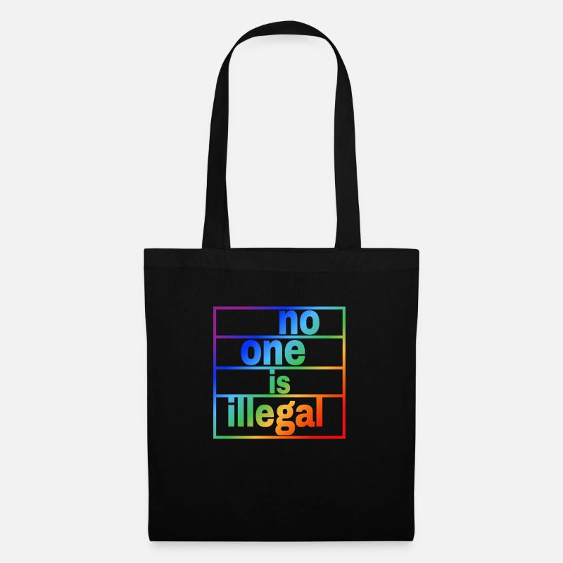 no human is illegal - The Original (LGBTQ+) - Stoffbeutel - Schwarz