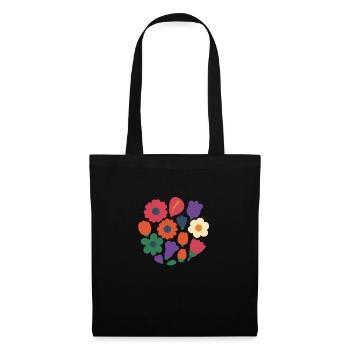 Circle Bloom – Couronne de fleurs 2025 - Sac en tissu - noir - Devant
