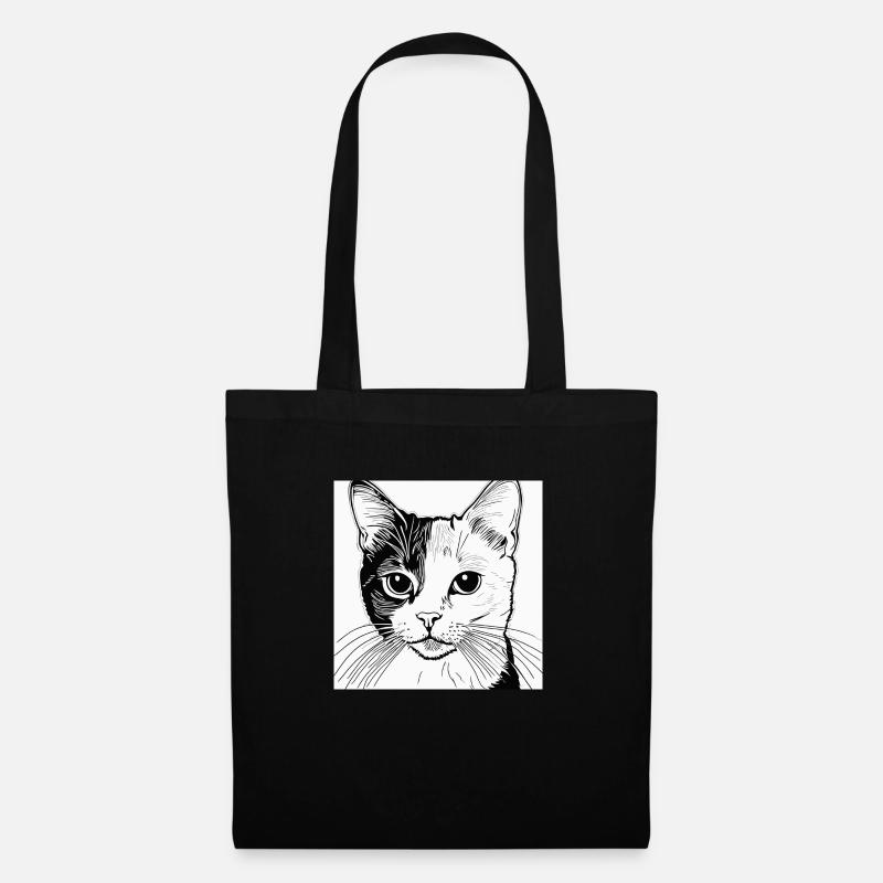 Der Name meiner Katze ist David - Stoffbeutel - Schwarz