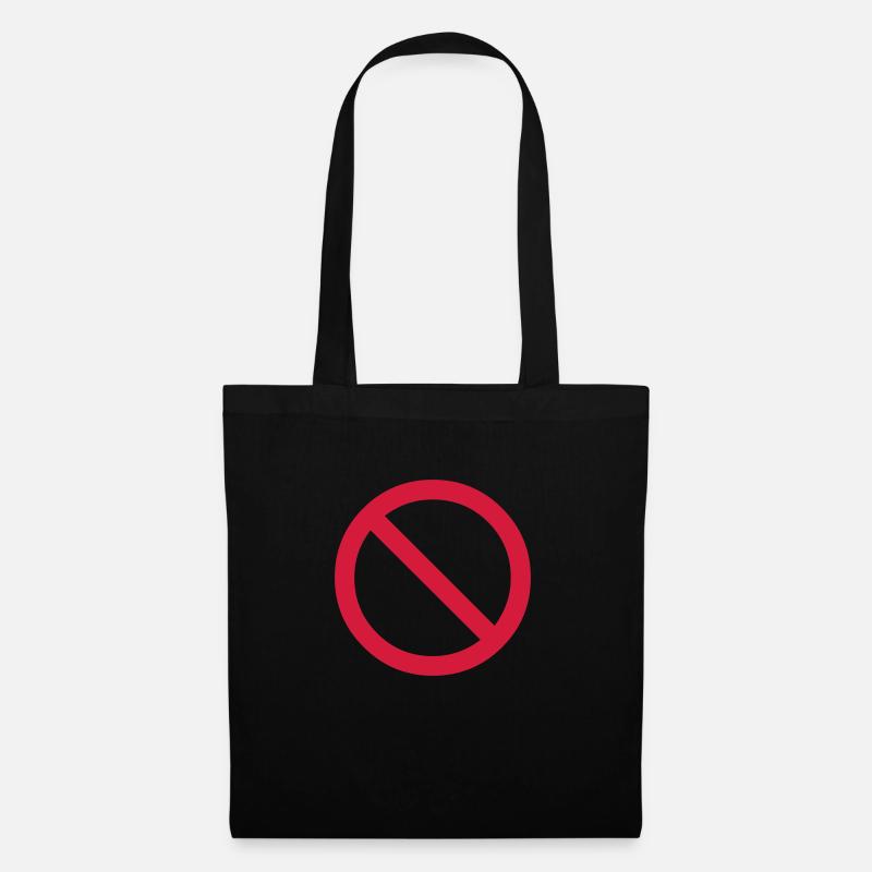 no - prohibited - banned - Tote Bag - black