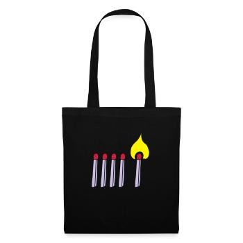 Streichholz Matchsticks Feuer Fire brennen burning - Tote Bag - black - Front
