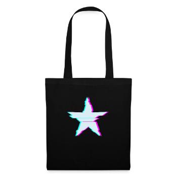 Star with glitch effect - Tote Bag - black - Front