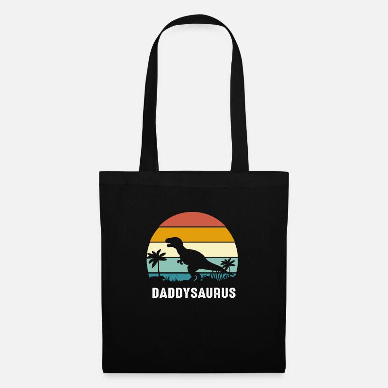 Daddysaurus - Stoffbeutel - Schwarz