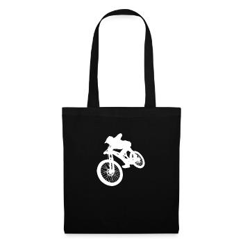 Downhill Mountainbike, Cross Mountainbiker BMX MTB - Stoffbeutel - Schwarz - Vorne