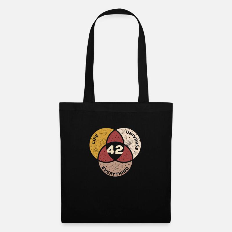 Life Universe Everything Hitchhiker's Guide - Tote Bag - black
