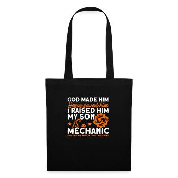 Mon fils Père Mécanicien Père Famille - Sac en tissu - noir - Devant