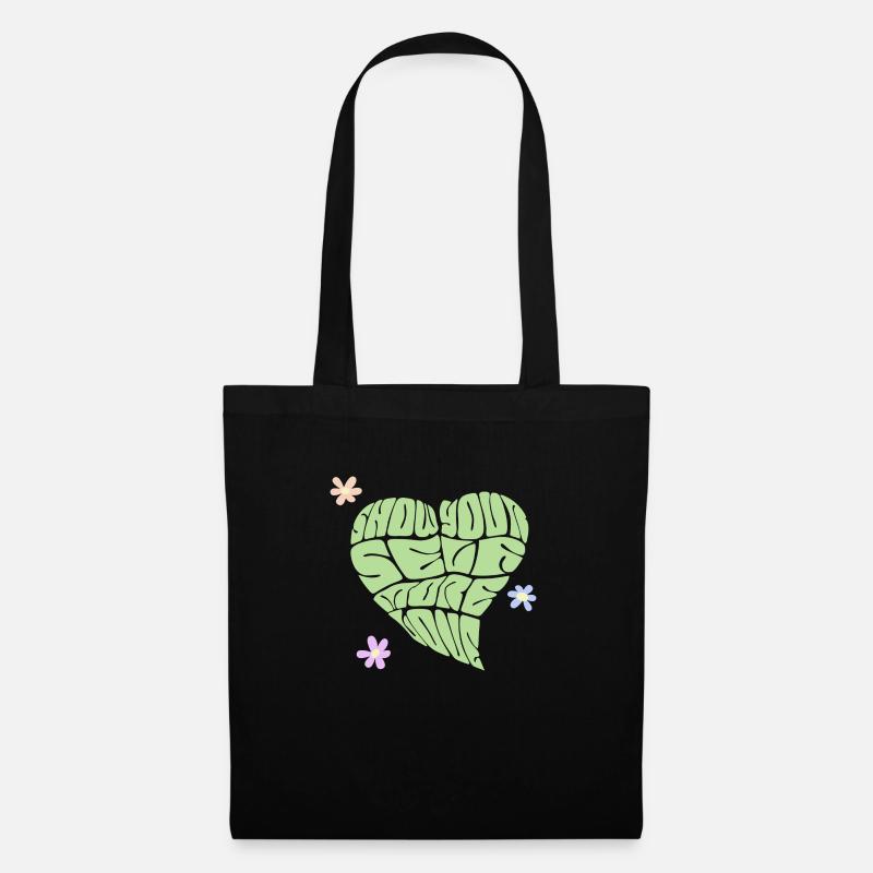 show yourself more love - Stoffbeutel - Schwarz