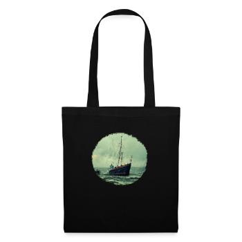 Vieux voilier - Sac en tissu - noir - Devant