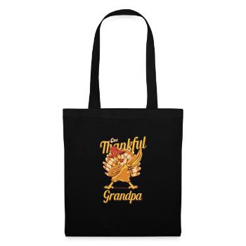One Thankful Grandpa Turkey Family Matching Funny - Tote Bag - black - Front