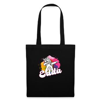 EDDA - Beautiful name with dabbing unicorn - Tote Bag - black - Front