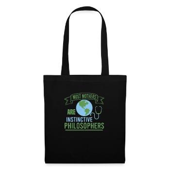 MOST MOTHERS ARE INSTINGTIVE PHILOSOPHERS - Tote Bag - black - Front