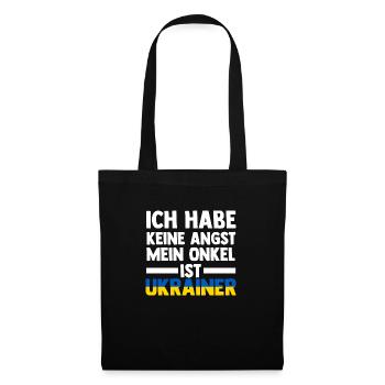 Ich habe keine Angst mein Onkel ist Ukrainer - Stoffbeutel - Schwarz - Vorne