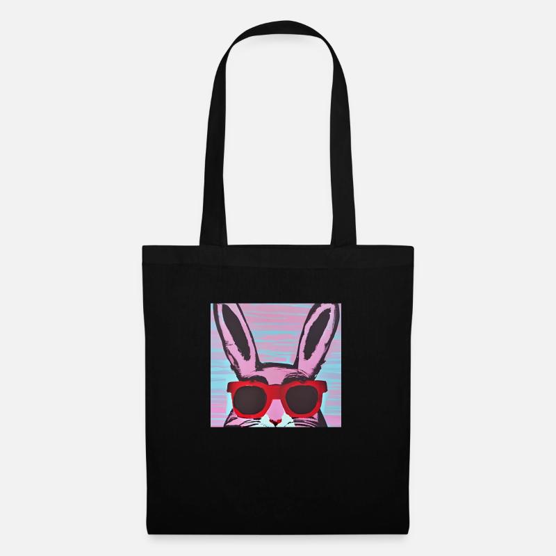 Chiller Hase - Stoffbeutel - Schwarz