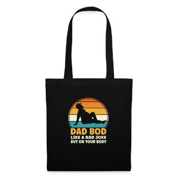 Dad Bod Like A Dad Joke Daddy Fathers Day - Tote Bag - black - Front