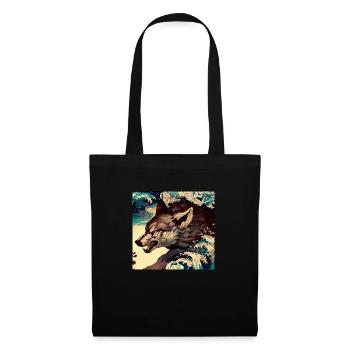 Wolf Japanese - Tote Bag - black - Front