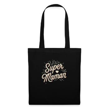 Super maman - Sac en tissu - noir - Devant