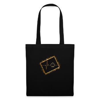Cartes à jouer, Joueur de poker - Sac en tissu - noir - Devant