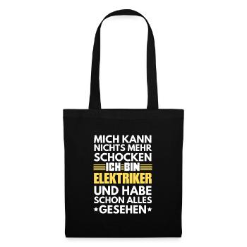 Électricien non choquable - Sac en tissu - noir - Devant