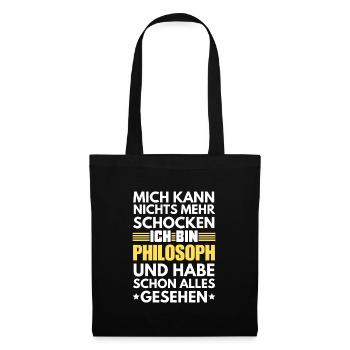 Nicht schockbarer Philosoph - Stoffbeutel - Schwarz - Vorne
