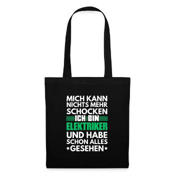 Électricien non choquable - Sac en tissu - noir - Devant