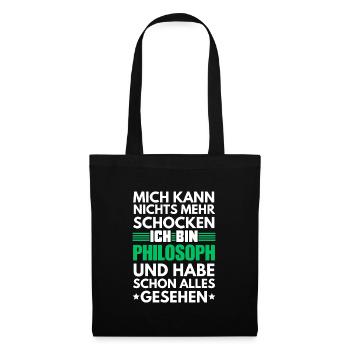 Nicht schockbarer Philosoph - Stoffbeutel - Schwarz - Vorne