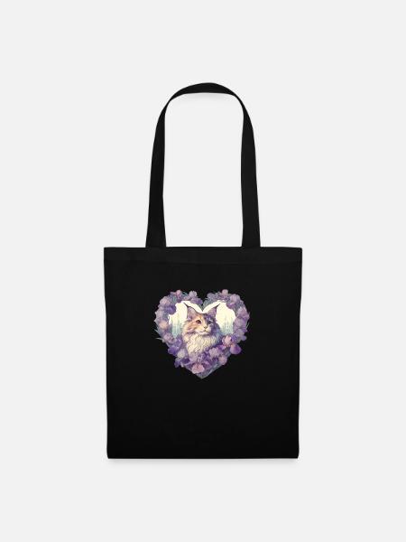 MaineCoon Iris - Stoffbeutel - Schwarz