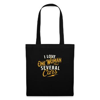 I Love One Woman And Several Cars - Car Guy - Tote Bag - black - Front