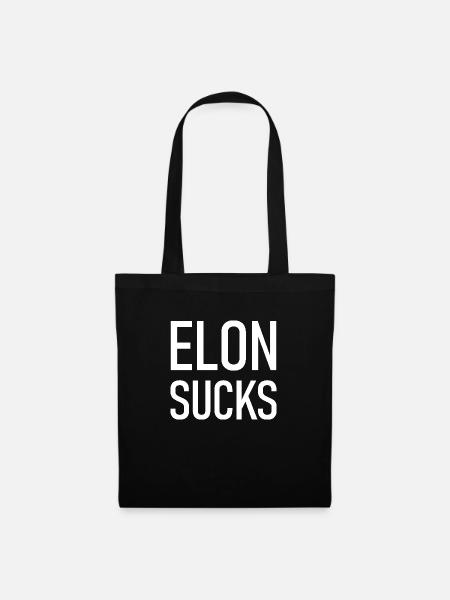 elon sucks - Stoffbeutel - Schwarz