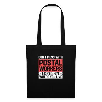 Don't Mess With Postal Workers Mail Mailman - Tote Bag - black - Front