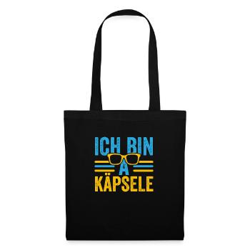 ICH BIN A KÄPSELE by The Manzanita´s - Stoffbeutel - Schwarz - Vorne
