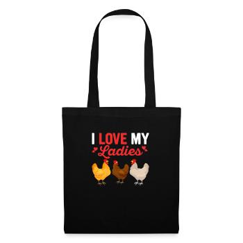 I Love My Ladies Hen Farming Chicken Daddy - Tote Bag - black - Front