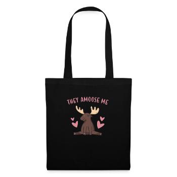 Elk They Amoose Me Moose - Tote Bag - black - Front
