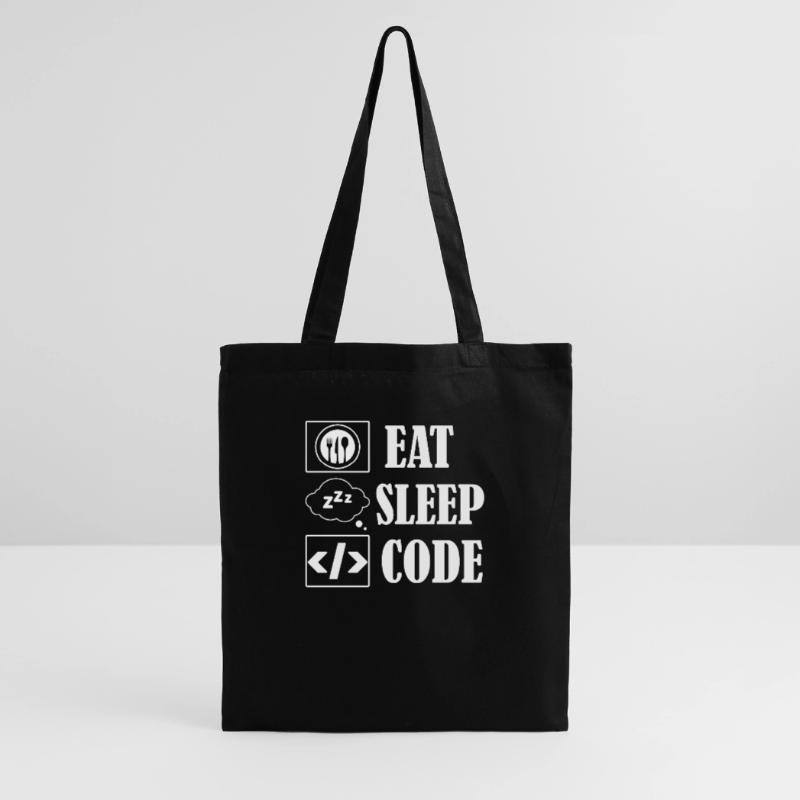 Logiciel de codage de code Eat Sleep Sac en tissu