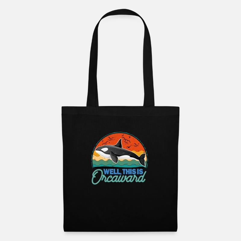 Nun, das ist Orcaward Funny Orca Retro Whale Lover - Stoffbeutel - Schwarz